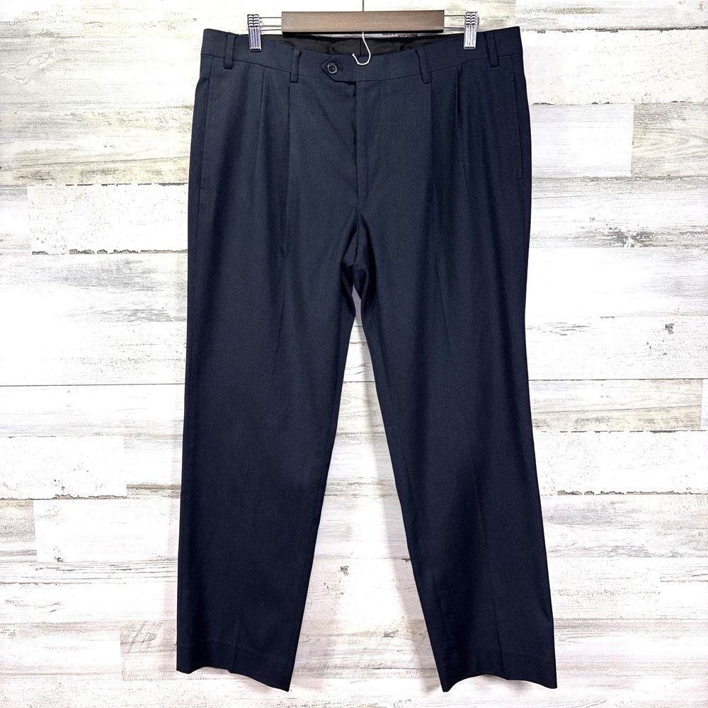 LAUREN Ralph Lauren Dark Gray Pleated Lightweight Black Label Dress‎ Pants 36x29